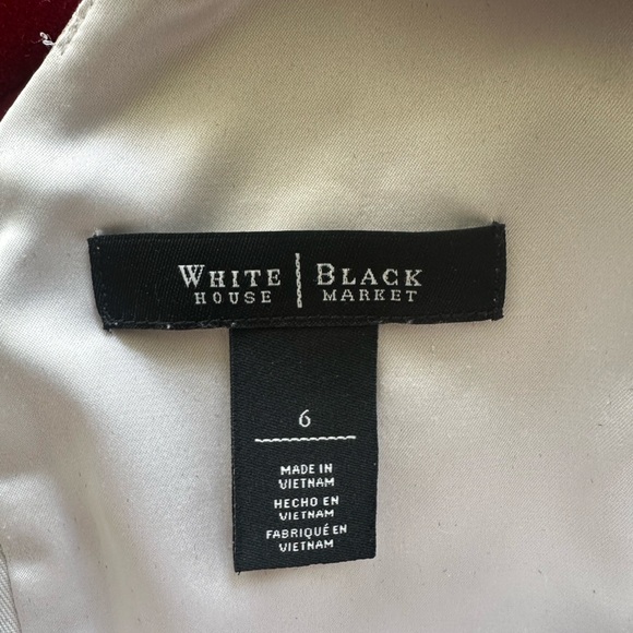White House Black Market Satin Fit and Flare Dress Size 6 - Picture 4 of 4